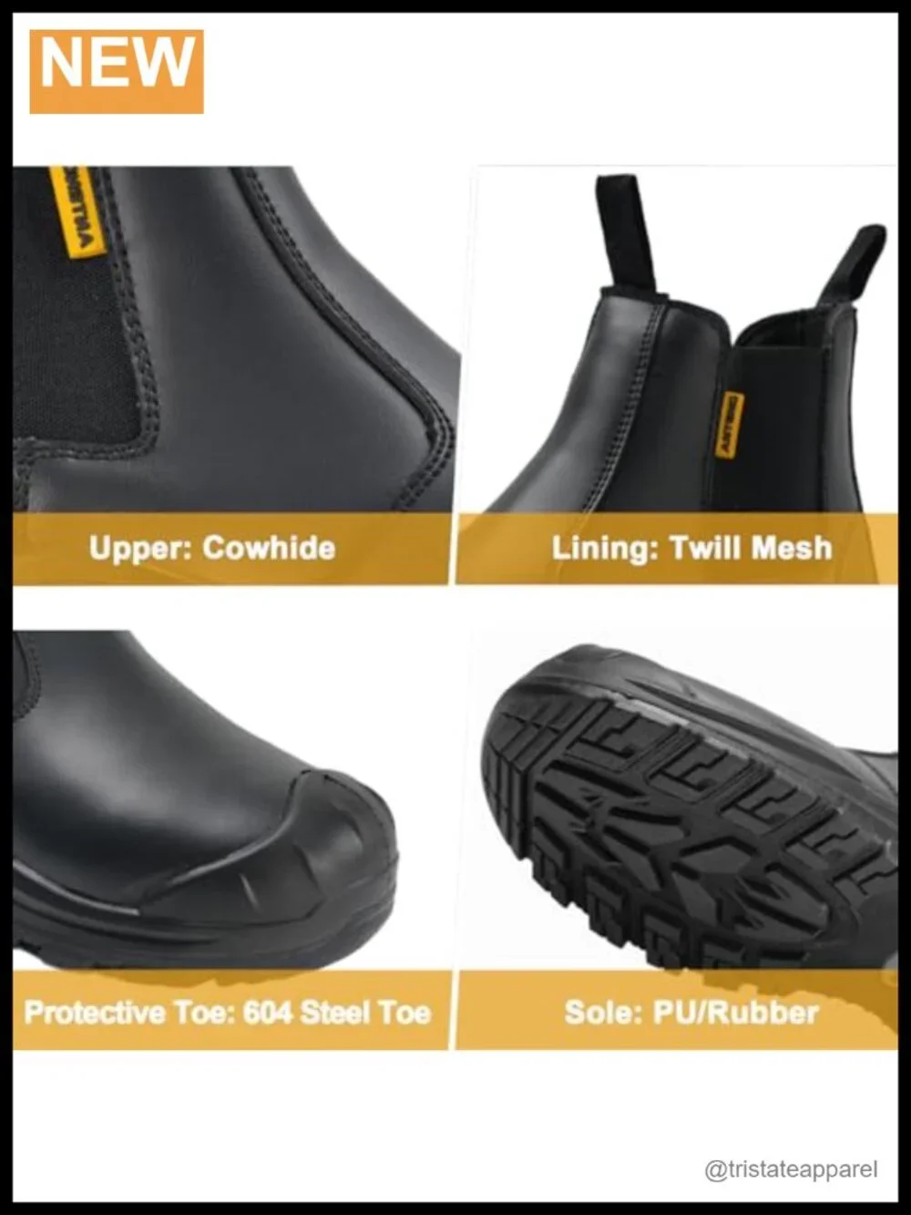 Men's Composite Toe Work Boots Steel Toe Safety Footwear